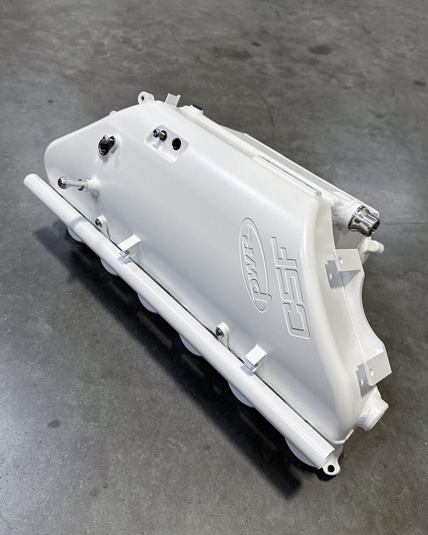 CSF #8233C BMW S58 "Level-Up" Charge Air Cooler Manifold - Custom Finish custom finish - Brilliant Frozen White Metallic