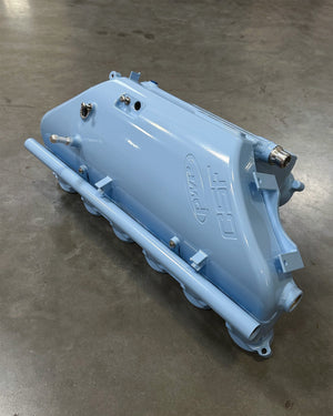 CSF #8233C BMW S58 "Level-Up" Charge Air Cooler Manifold - Custom Finish custom finish - Zandvoort Blue Powder Coat