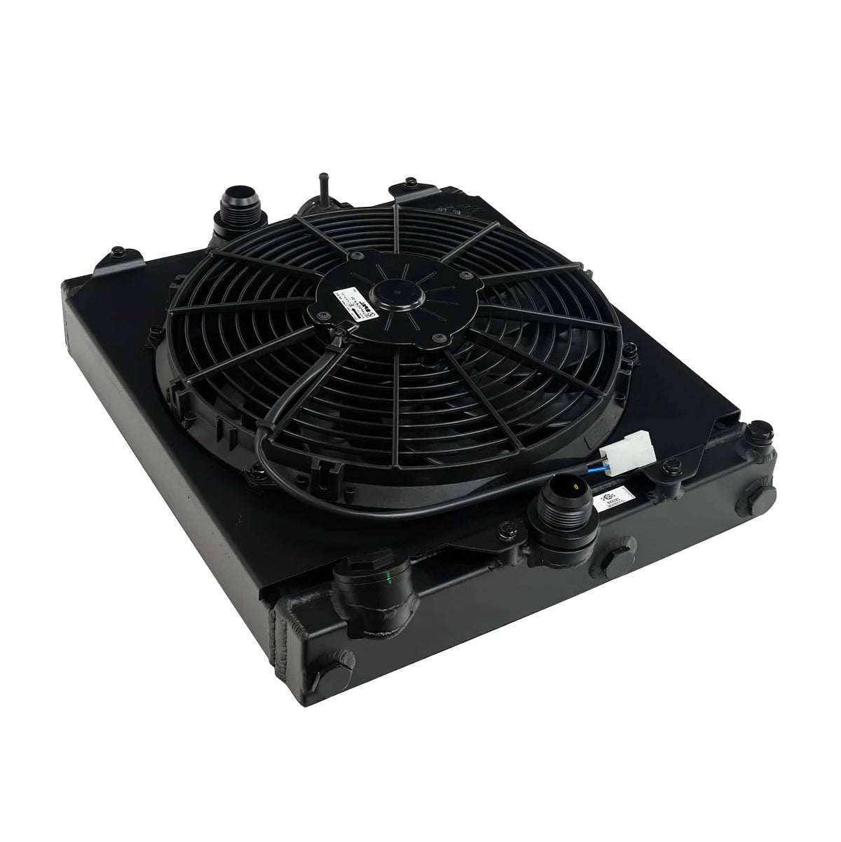Half Size Radiator & Fan Kit - Civic/Integra/Evo 7 8 9 Black