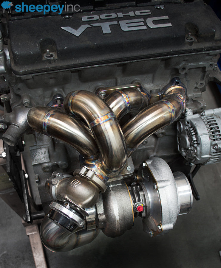 SHEEPEYRACE HONDA/ACURA H22/H2B VERSION 2 BOTTOM MOUNT TURBO MANIFOLD